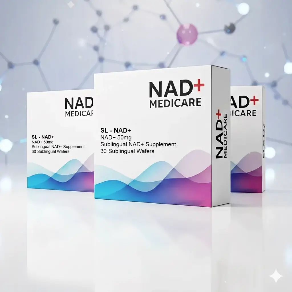 50mg Sublingual NAD+ Supplement (3 Tins x 30 Wafers)